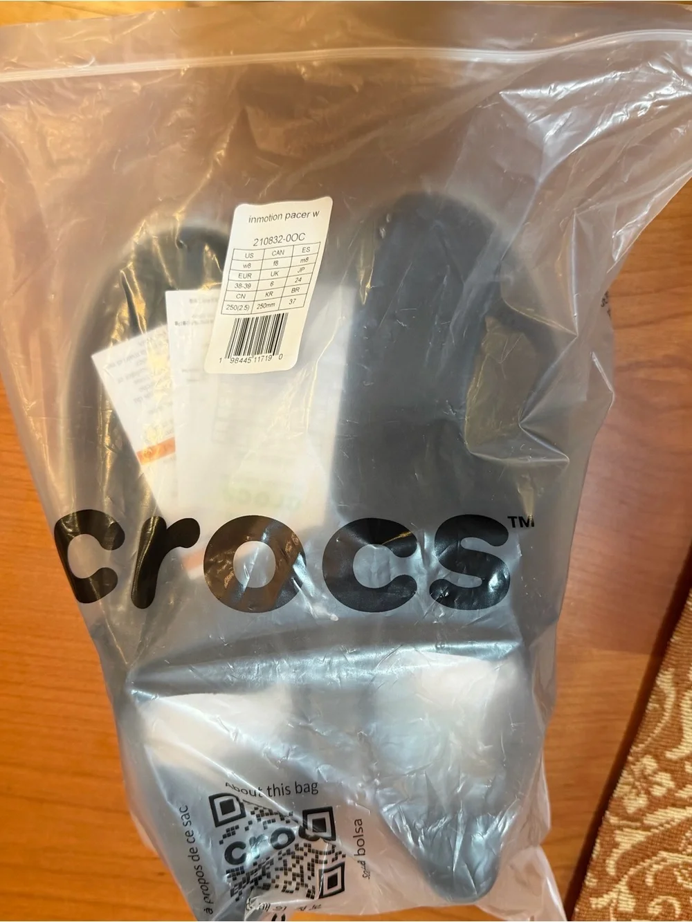 CROCS Women’s Black Sneakers with White Sole